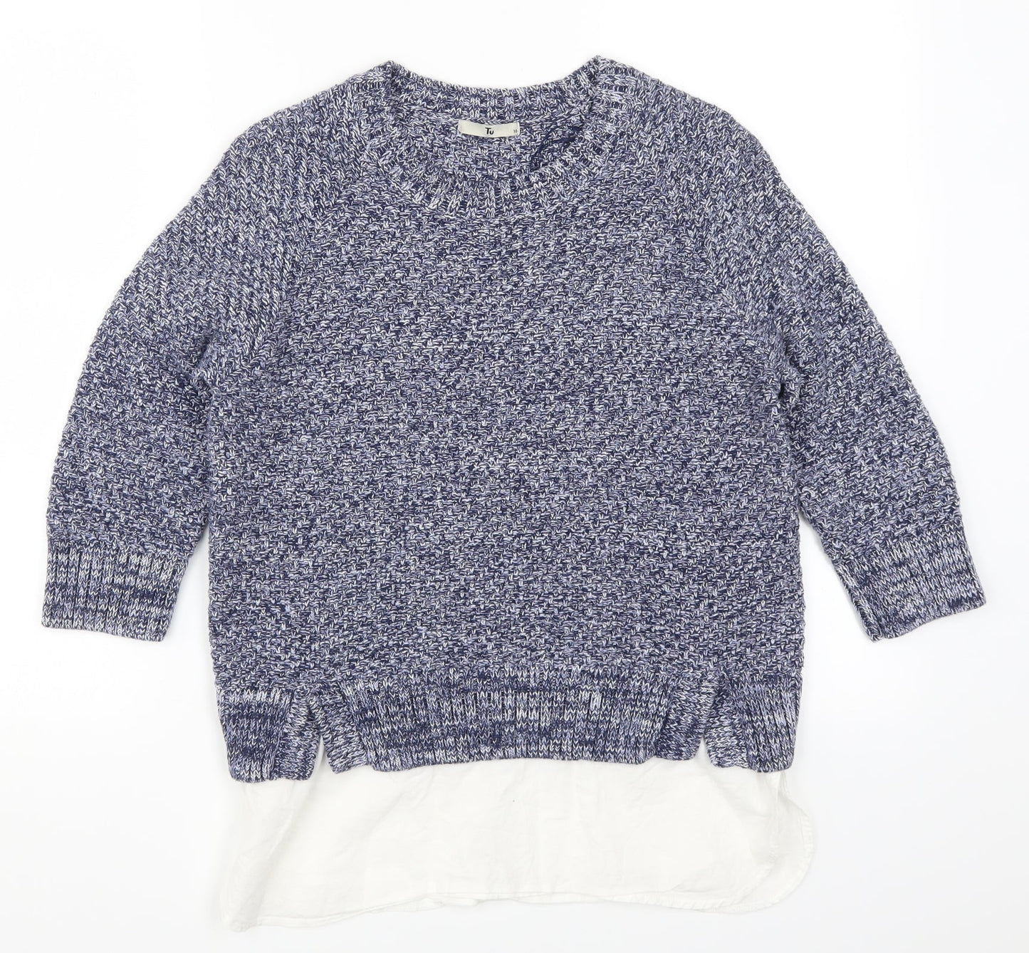 Womens UK Size 10 H&M Blue Pullover Jumper