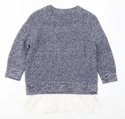 Womens UK Size 10 H&M Blue Pullover Jumper