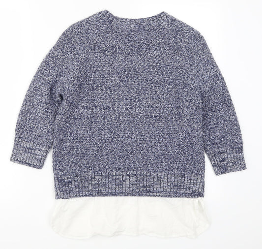 Womens UK Size 10 H&M Blue Pullover Jumper