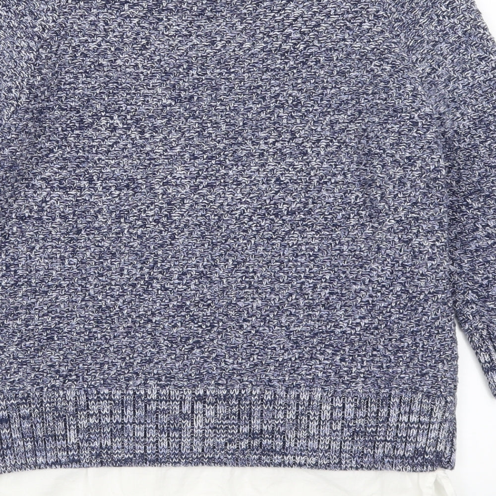 Womens UK Size 10 H&M Blue Pullover Jumper