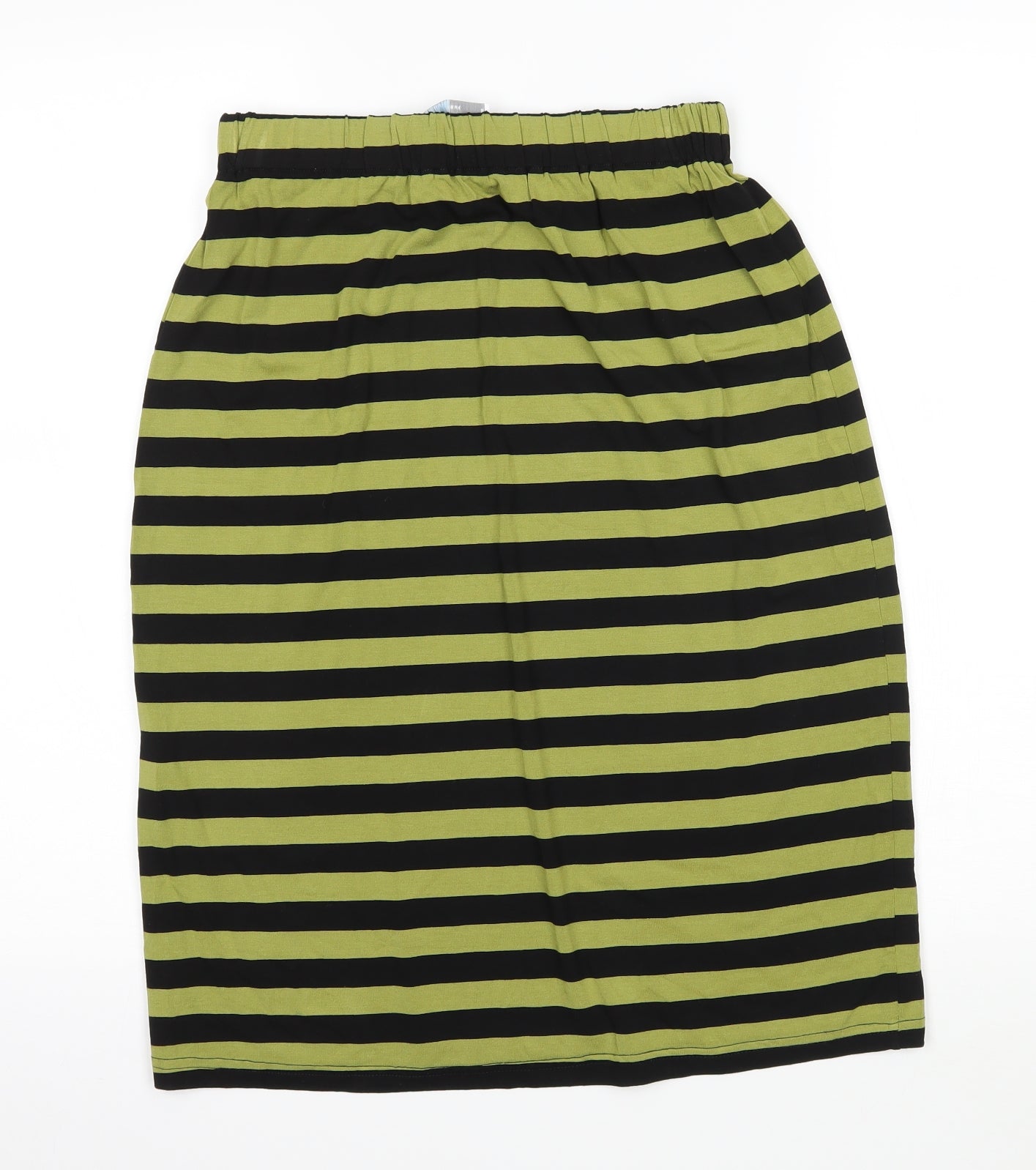 One Life Womens Green Striped Jersey Straight & Pencil Skirt Size S