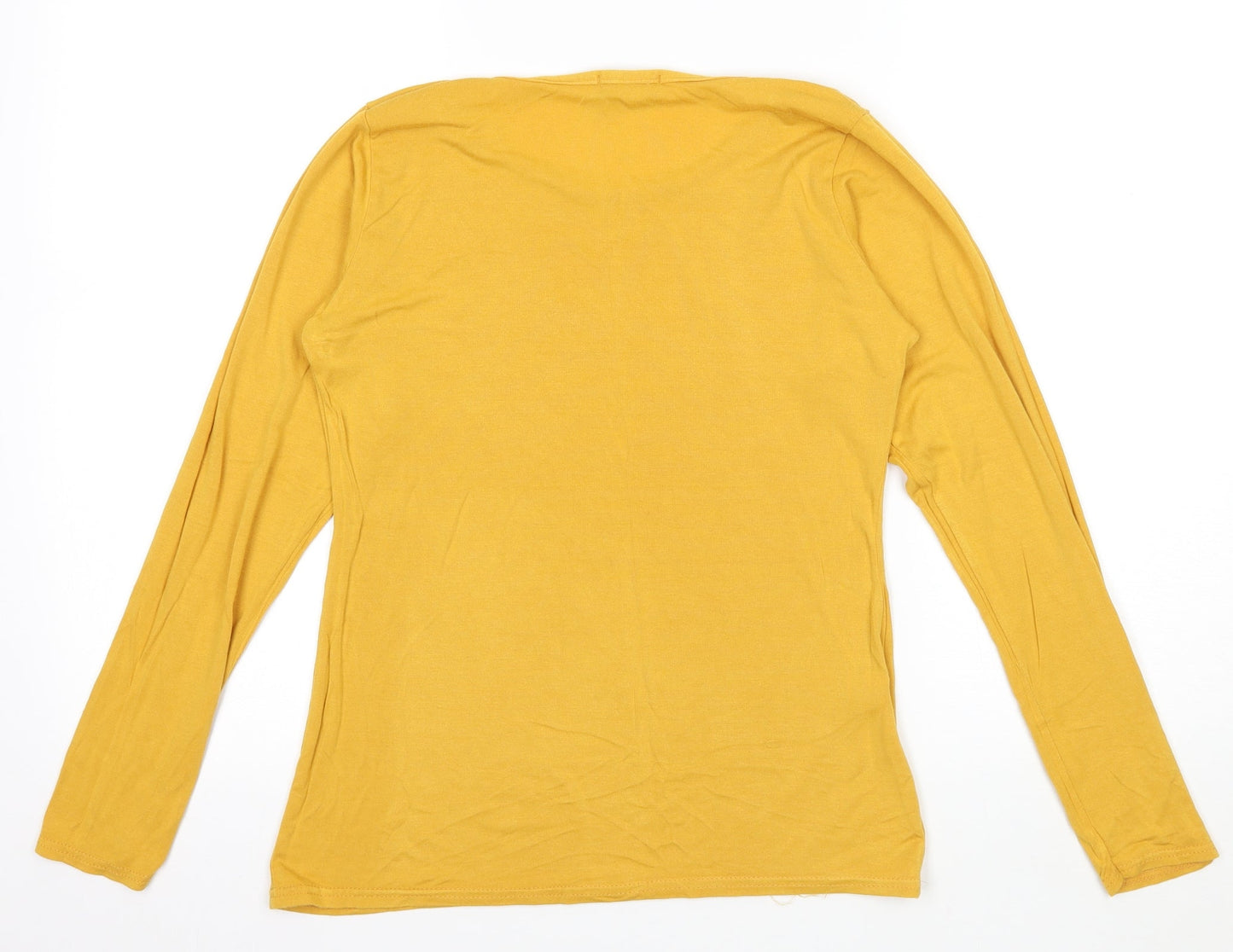 QED London Womens Yellow  Jersey Basic T-Shirt Size 14