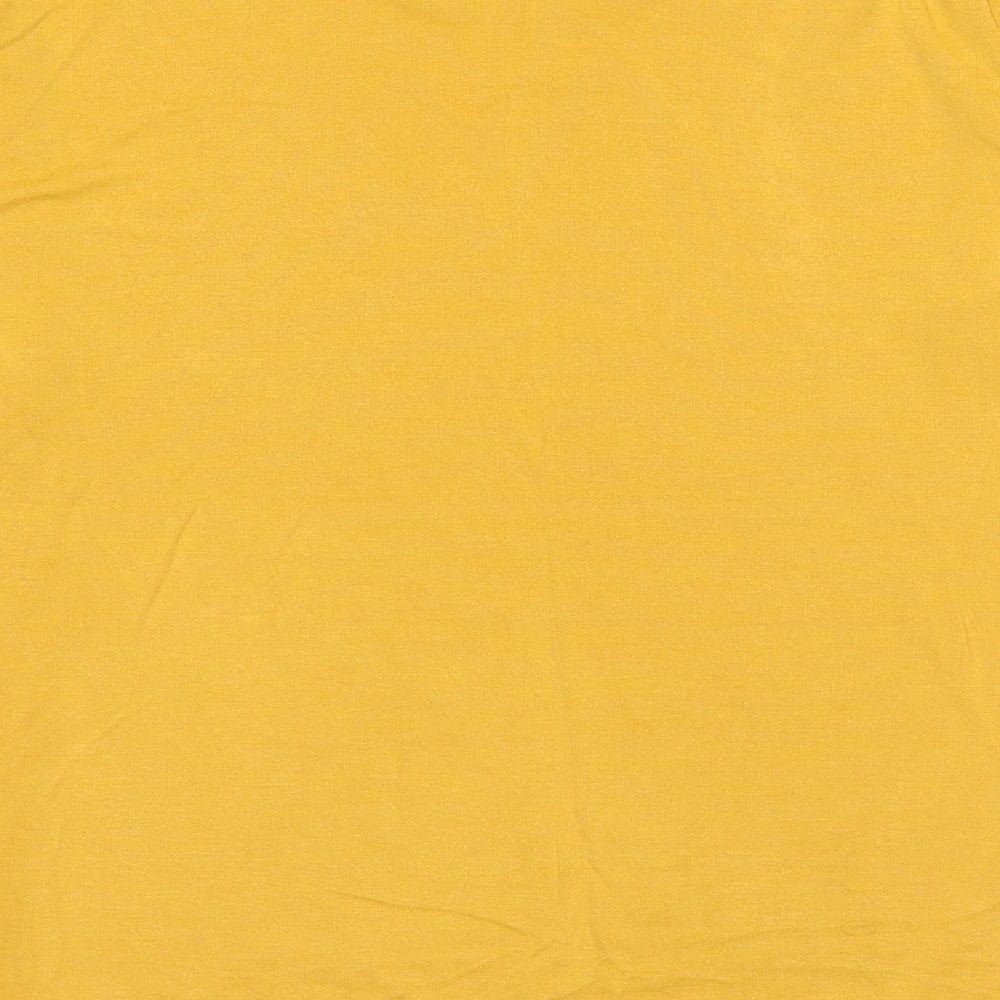 QED London Womens Yellow  Jersey Basic T-Shirt Size 14