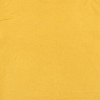 QED London Womens Yellow  Jersey Basic T-Shirt Size 14