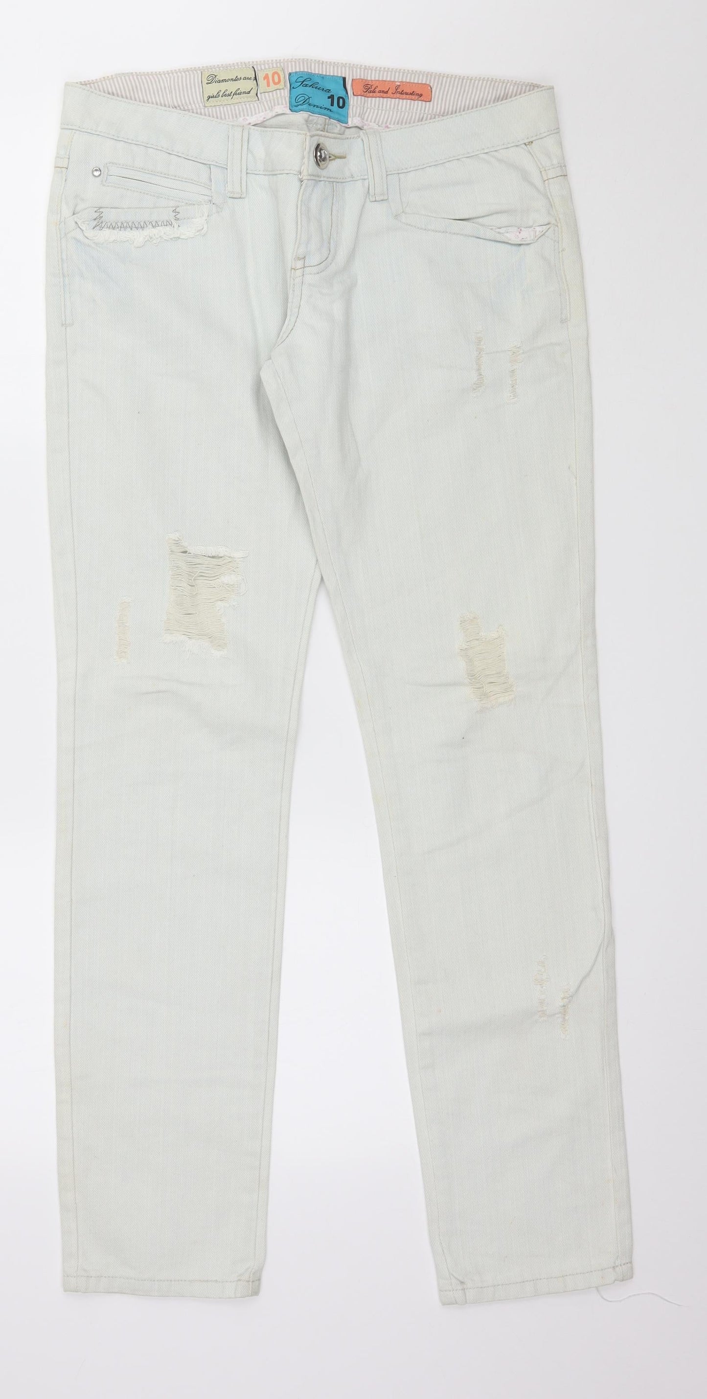 Sakura Womens Blue  Denim Skinny Jeans Size 10 L31 in