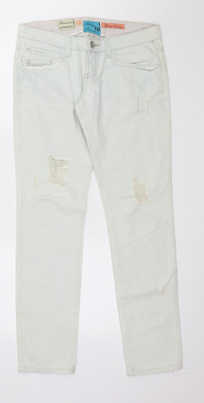 Sakura Womens Blue  Denim Skinny Jeans Size 10 L31 in