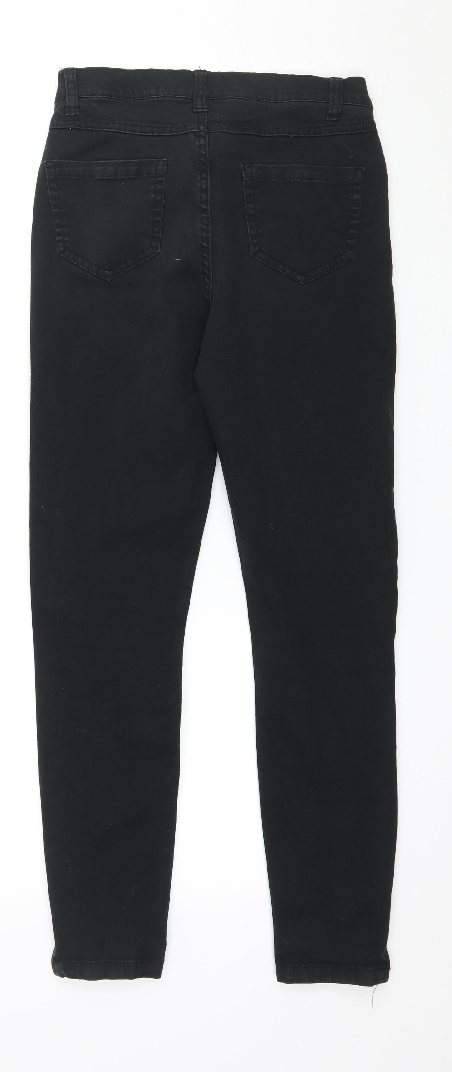 Preworn Womens Black  Denim Skinny Jeans Size 26 in L27 in
