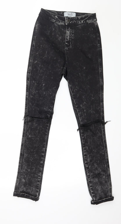 New Look Girls Black  Denim Skinny Jeans Size 13 Years - Distressed