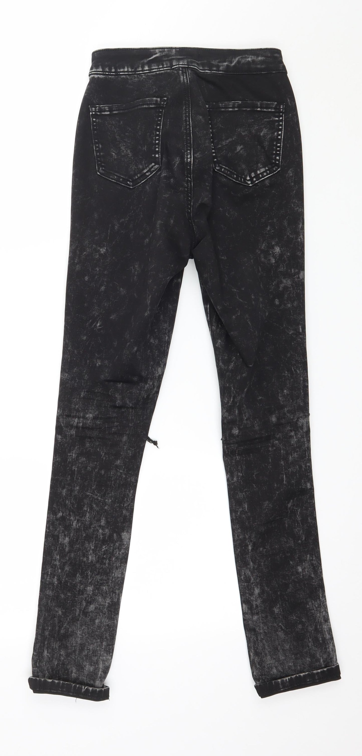New Look Girls Black  Denim Skinny Jeans Size 13 Years - Distressed