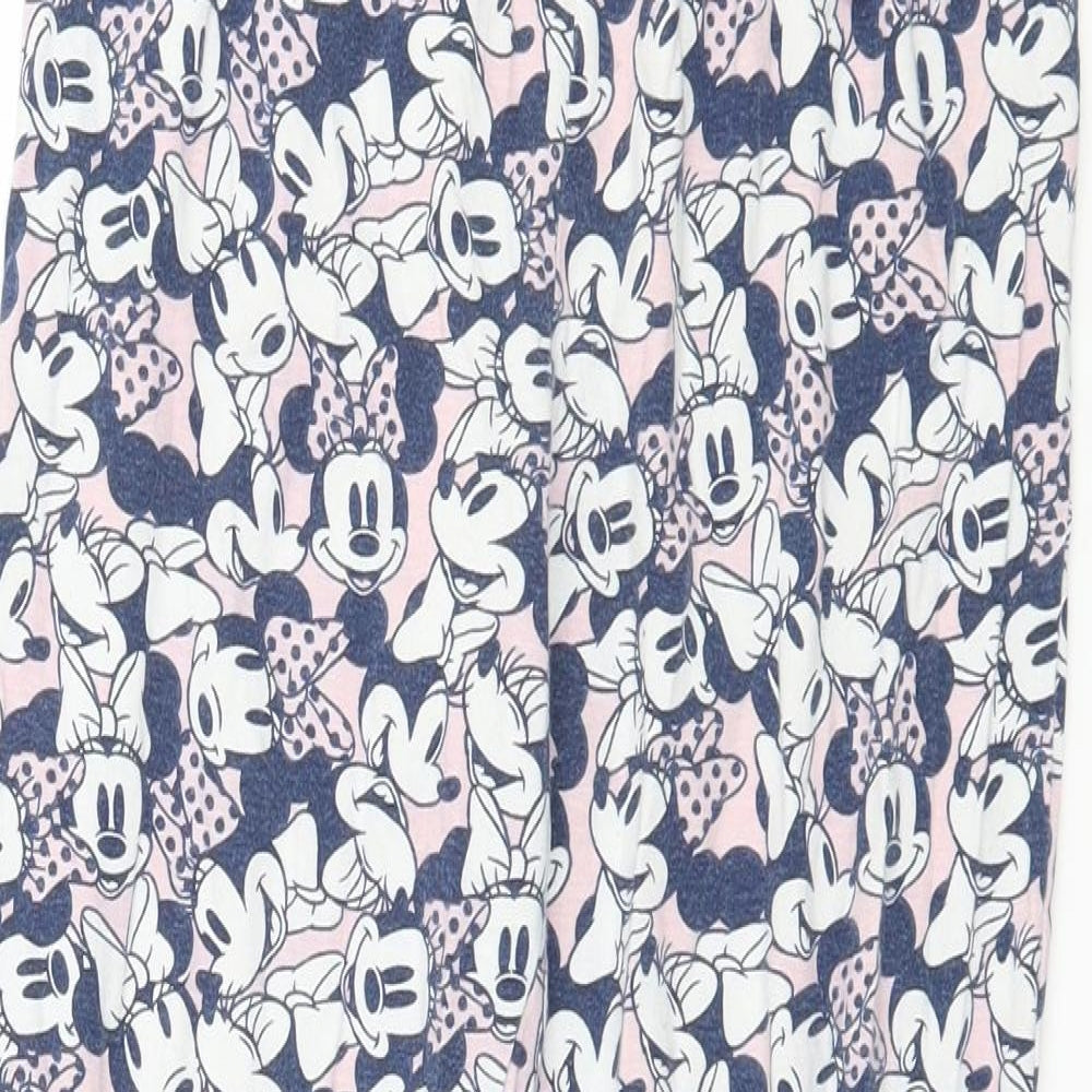 Disney Girls Blue Geometric Jersey Capri Pyjama Pants Size 9-10 Years  - Minnie Mouse