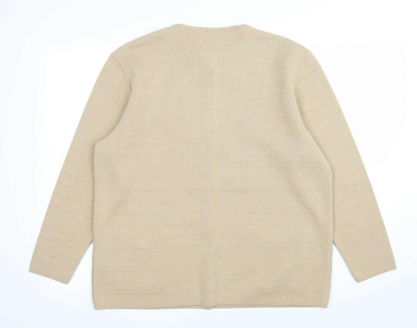 C&A Womens Beige  Knit Cardigan Jumper Size L