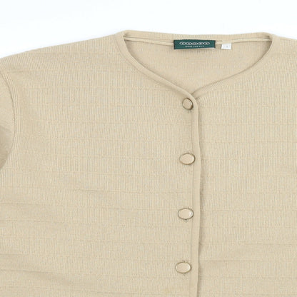 C&A Womens Beige  Knit Cardigan Jumper Size L
