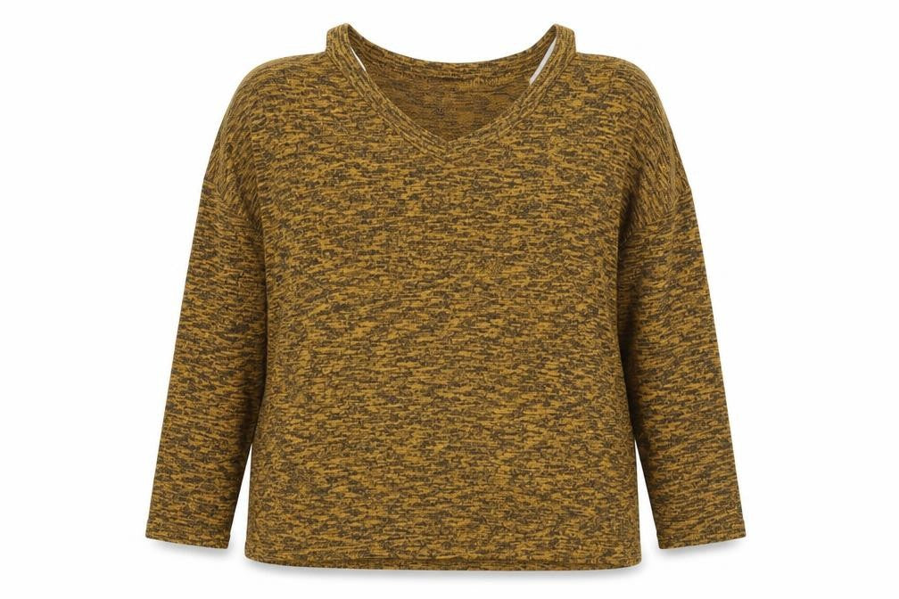New Look Womens Yellow   Pullover Jumper Size M  - Cut Out Shoulder