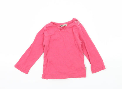 Frugi Girls Pink  Jersey Basic T-Shirt Size 3-6 Months