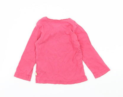 Frugi Girls Pink  Jersey Basic T-Shirt Size 3-6 Months