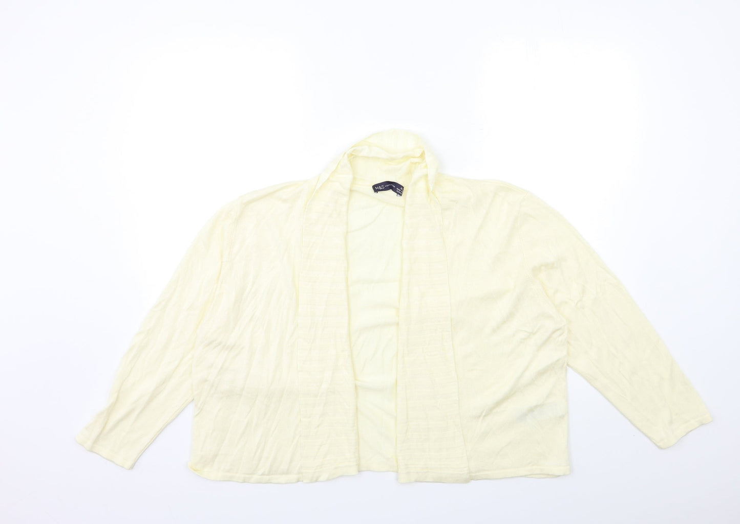 Womens UK Size XL Marks and Spencer Beige Cardigan Jumper
