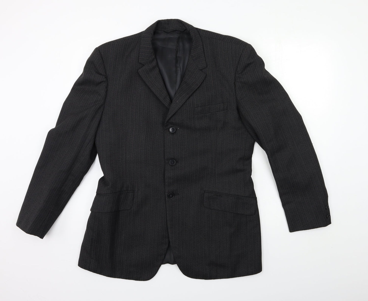 Mens UK Size 38 Preworn Regular Black Suit Jacket