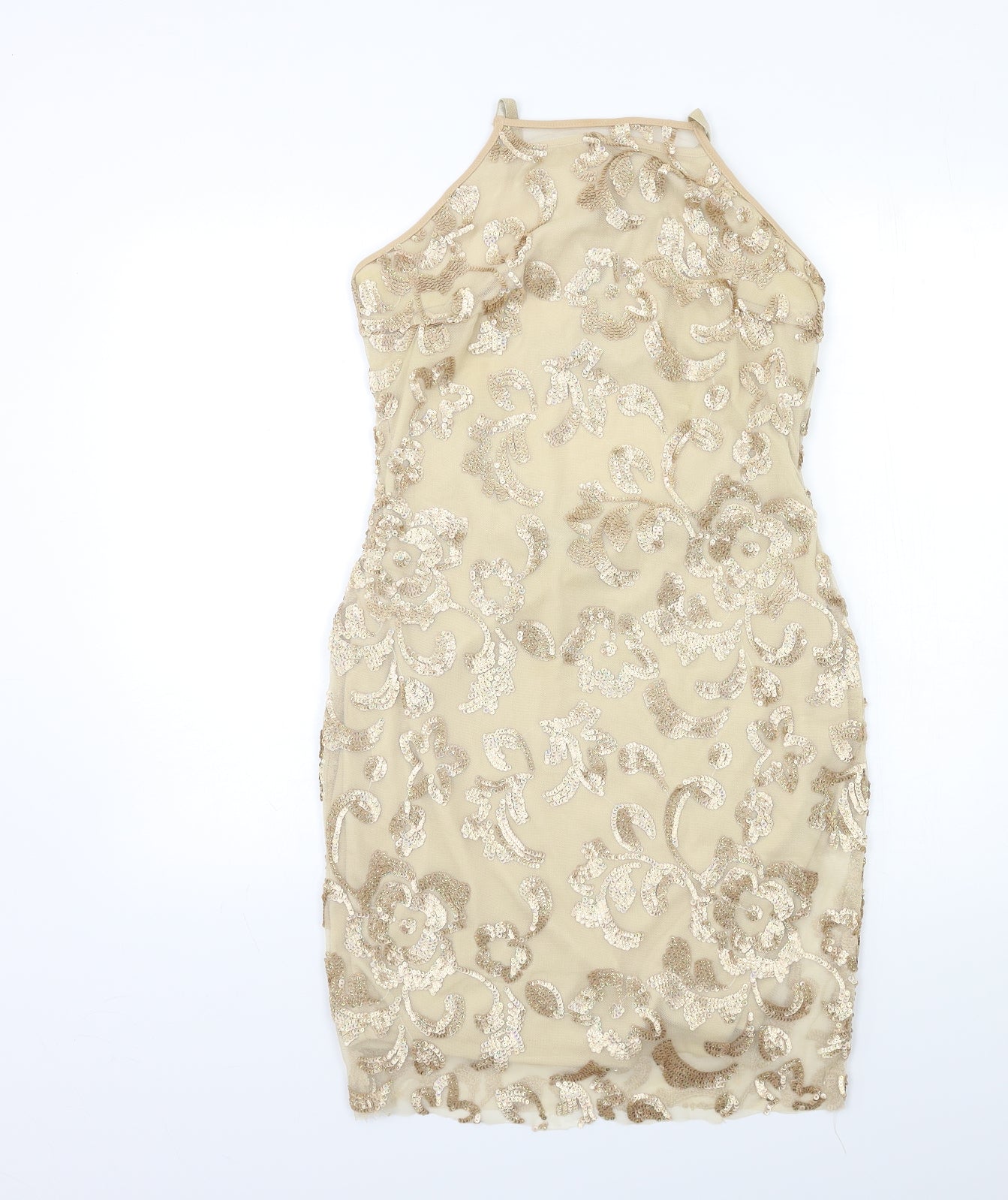 Nanana Womens Beige Floral  Bodycon  Size 10