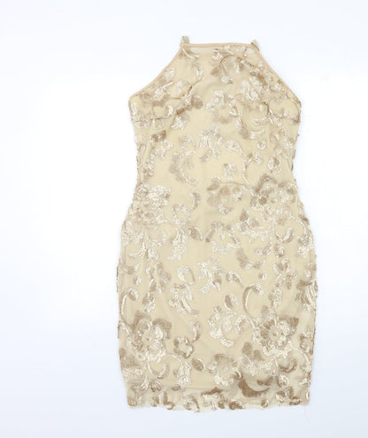 Nanana Womens Beige Floral  Bodycon  Size 10