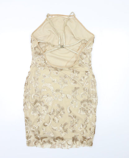 Nanana Womens Beige Floral  Bodycon  Size 10