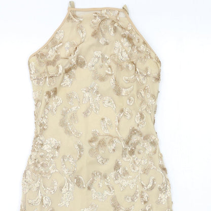 Nanana Womens Beige Floral  Bodycon  Size 10