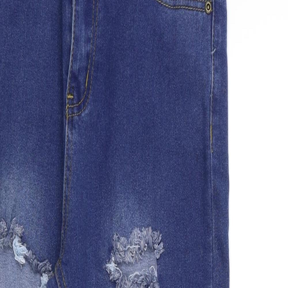 PRETTYLITTLETHING Womens Blue  Denim Skinny Jeans Size 10 L26 in