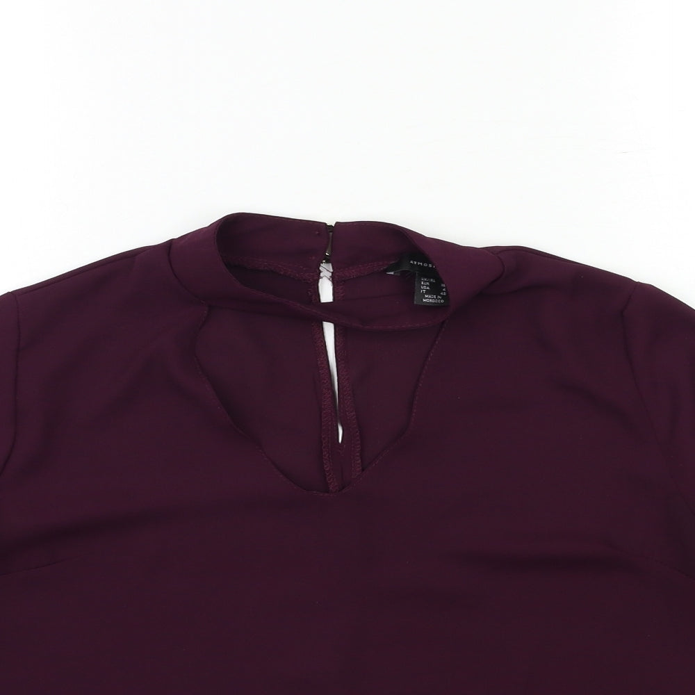 Atmosphere Womens Purple   Basic Blouse Size 8