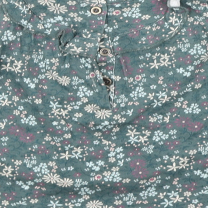 George Girls Green Floral  A-Line  Size 3-6 Months