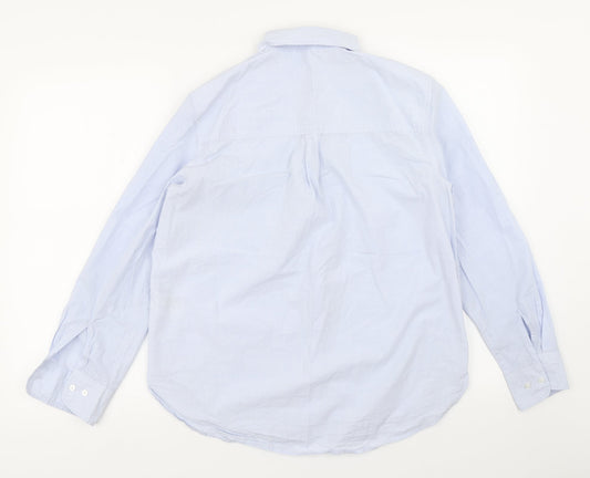 Mens UK Size S H&M Blue  Button-Up Long Sleeve Casual Shirt