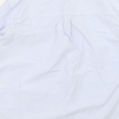 Mens UK Size S H&M Blue  Button-Up Long Sleeve Casual Shirt
