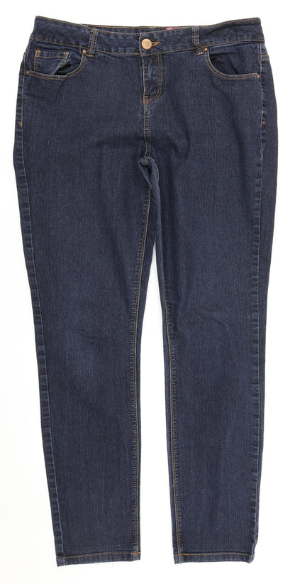 Womens UK Size 32 in Preworn Regular Fit Skinny Blue Jeans