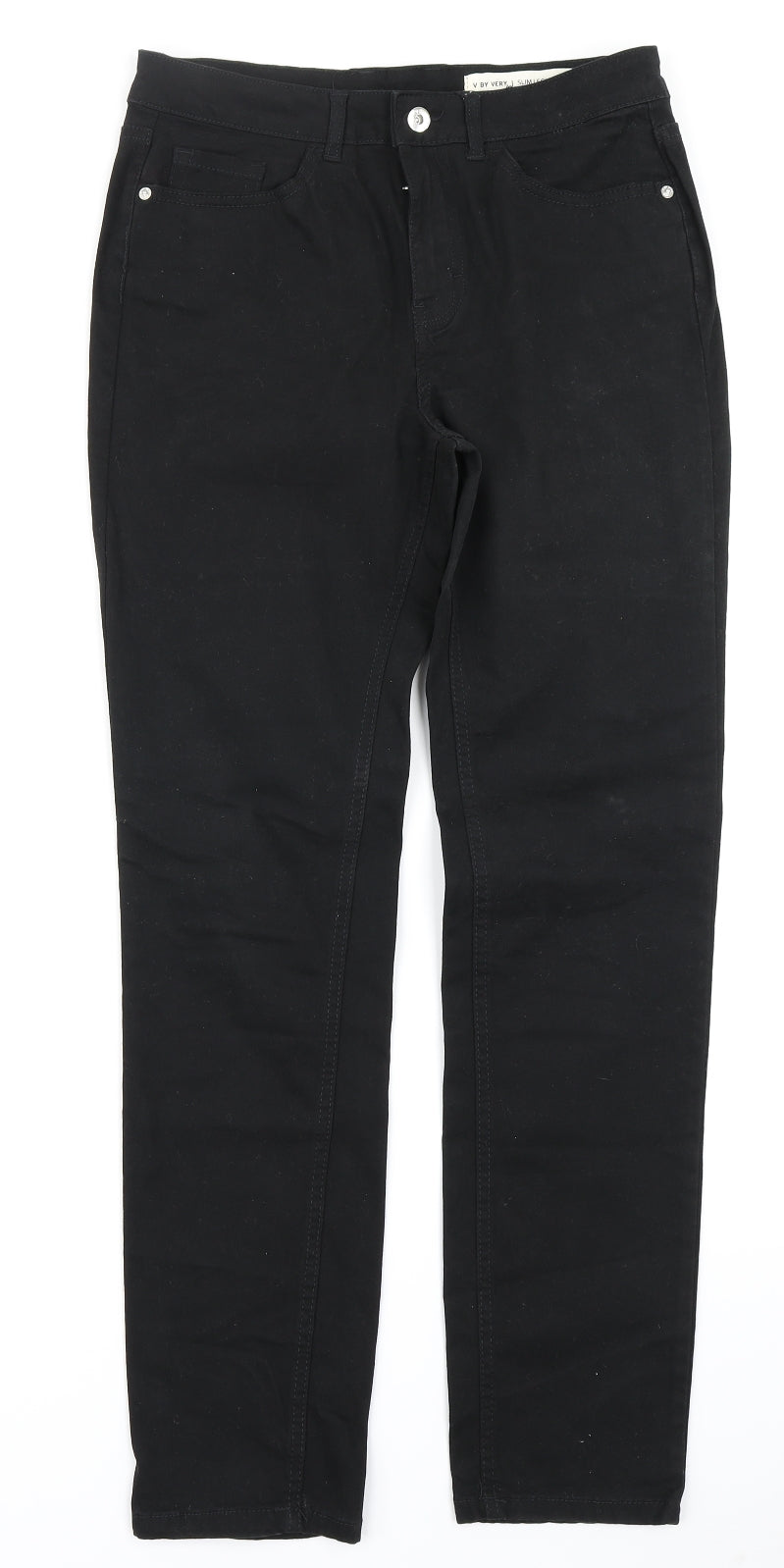 V Womens Black  Denim Skinny Jeans Size 10 L28 in