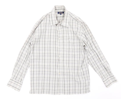 Roberto Mens Beige Plaid   Button-Up Size S