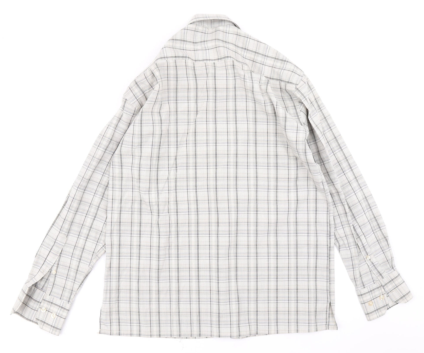 Roberto Mens Beige Plaid   Button-Up Size S