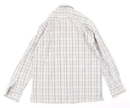 Roberto Mens Beige Plaid   Button-Up Size S