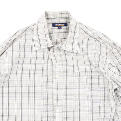 Roberto Mens Beige Plaid   Button-Up Size S