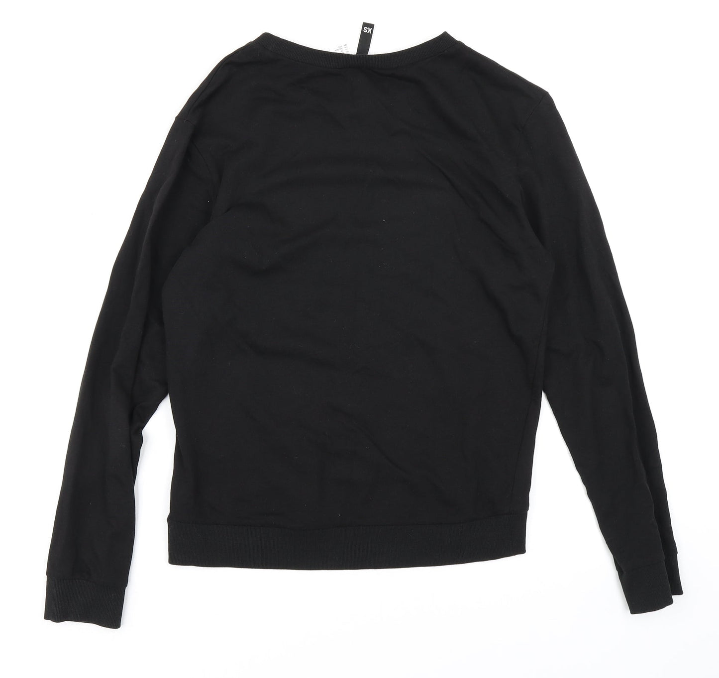 Divided Womens Black   Pullover Sweatshirt Size XS  - Christmas Candy Canes