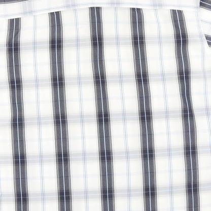 Urban Spirit Mens Blue Plaid   Button-Up Size M