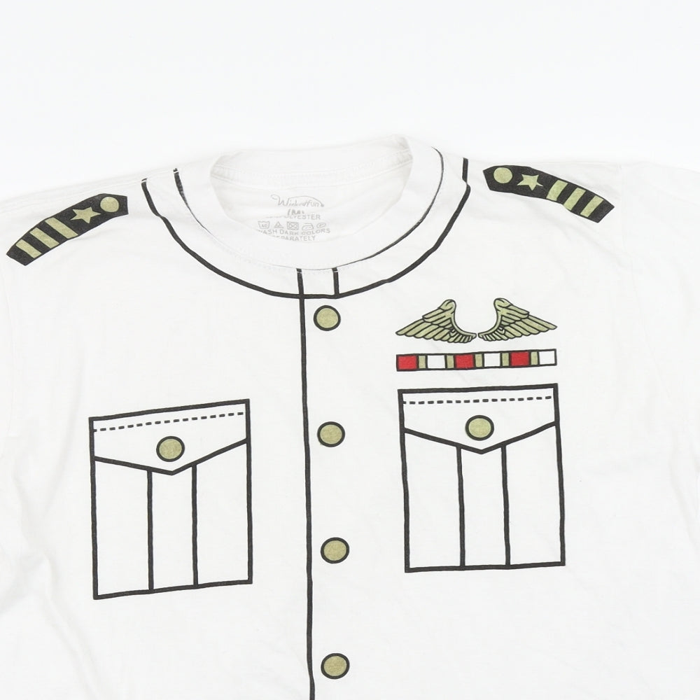 Wicked Fun Mens White    T-Shirt Size M