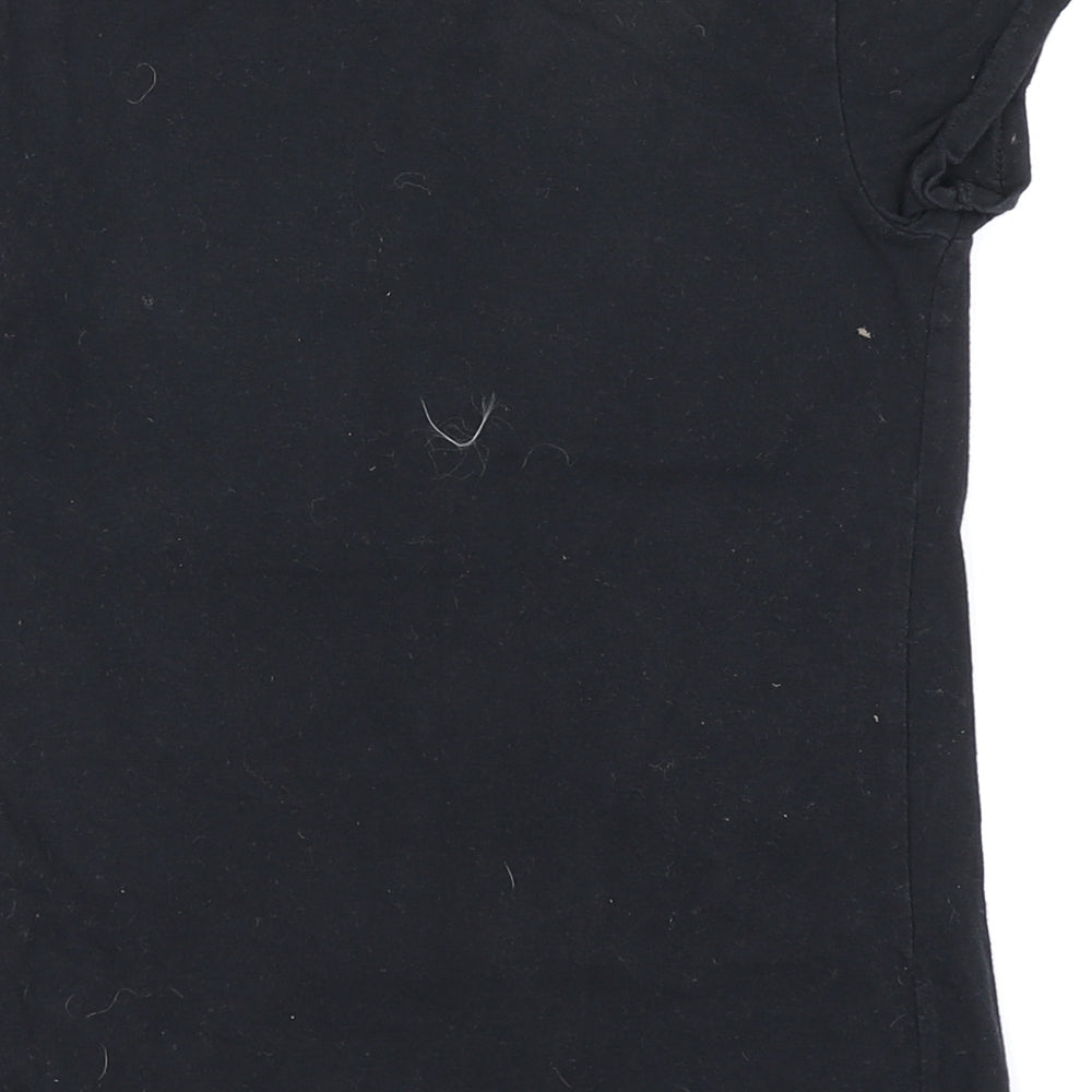 Miss E-vie Girls Black   Basic T-Shirt Size 9-10 Years