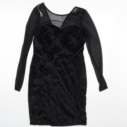 INTERNACIONALE  Womens Black Paisley  Fit & Flare  Size 12