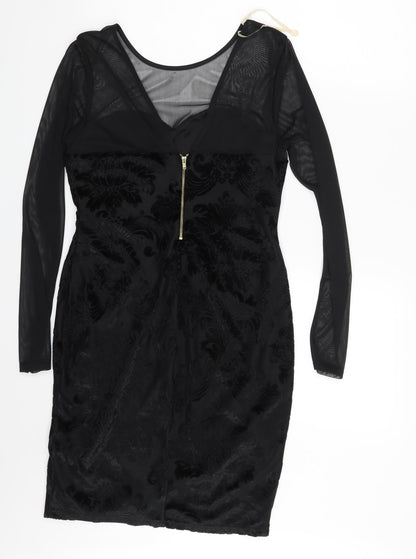 INTERNACIONALE  Womens Black Paisley  Fit & Flare  Size 12