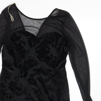 INTERNACIONALE  Womens Black Paisley  Fit & Flare  Size 12