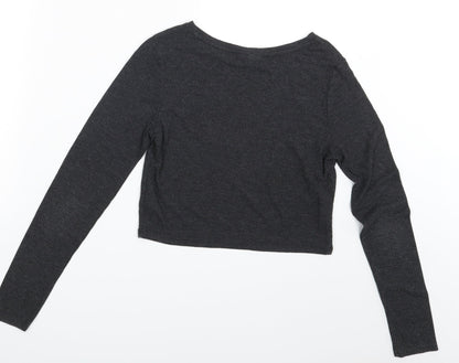 Womens UK Size 10 Topshop Grey Pullover Jumper