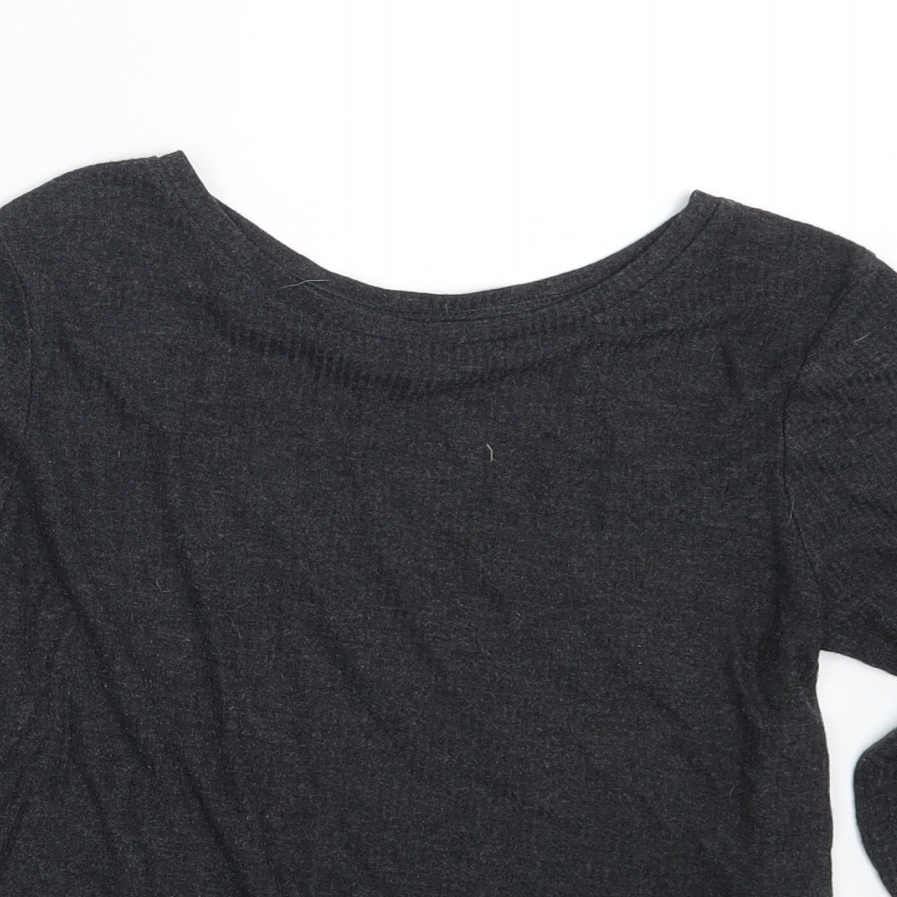 Womens UK Size 10 Topshop Grey Pullover Jumper