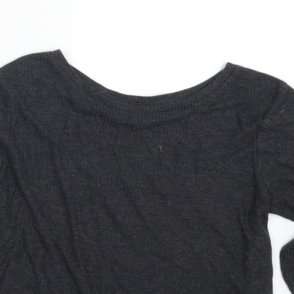 Womens UK Size 10 Topshop Grey Pullover Jumper