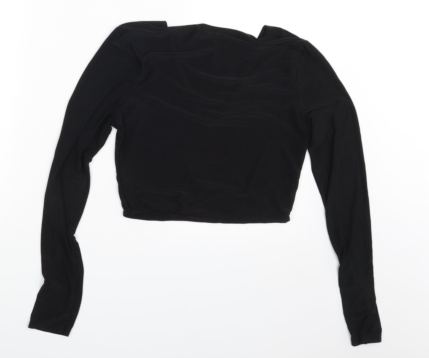 PRETTYLITTLETHING Womens Black   Basic Blouse Size 12