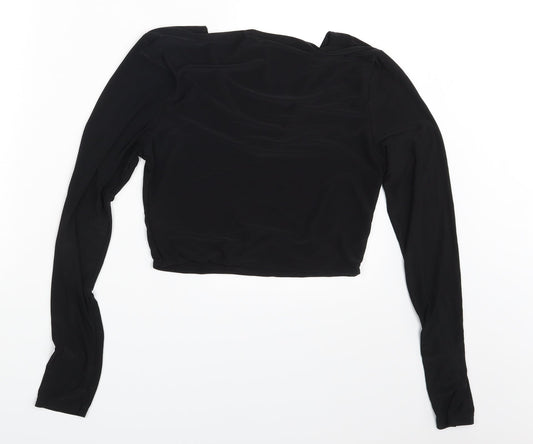 PRETTYLITTLETHING Womens Black   Basic Blouse Size 12