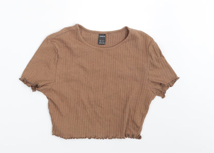 SHEIN  Womens Brown   Basic Blouse Size XS