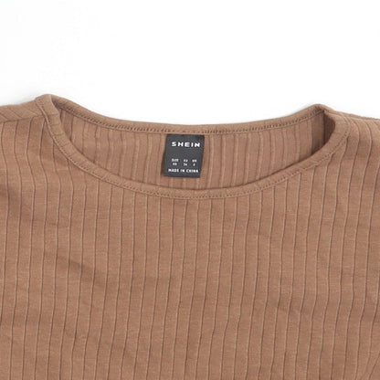 SHEIN  Womens Brown   Basic Blouse Size XS